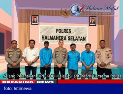 Jelang Pelantikan, DPD KNPI Halsel Silahturahmi Bersama Polres 